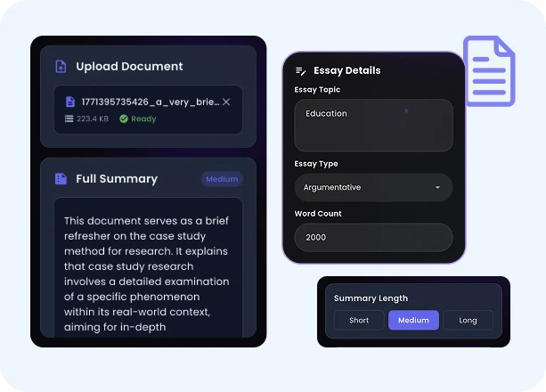Document summary & essay writer
